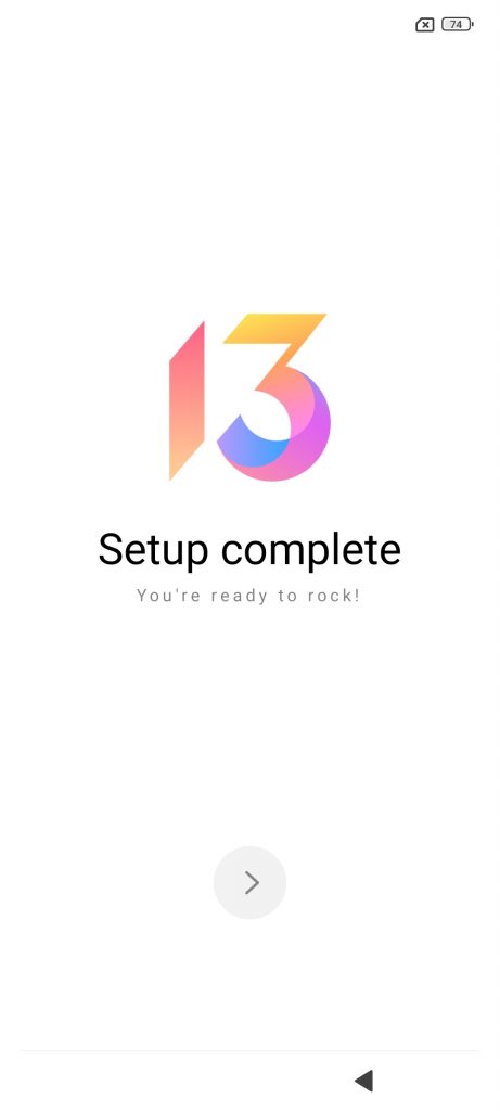 Redmi smartphone setup process