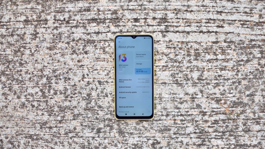 POCO M4 5G Android 12 MIUI 13