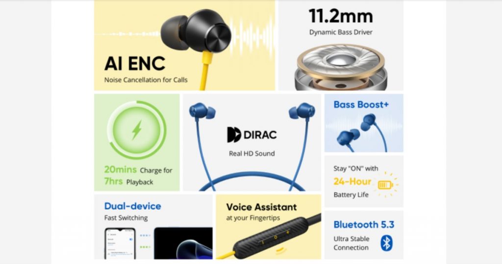 Realme bluetooth earphone online specification