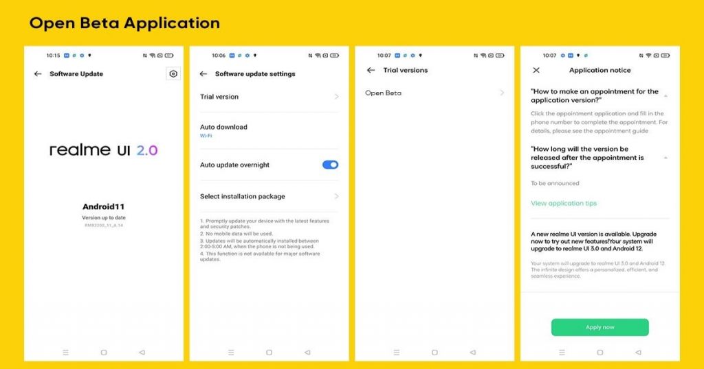 Realme X3 Realme UI 3.0 Open Beta