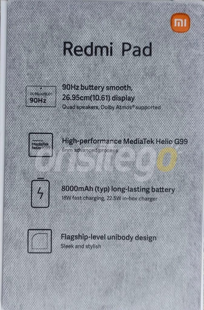 Xiaomi Redmi Pad 10.61 90Hz 2K Buttery Smooth Display，Xiaomi MediaTek  Helio G99 Redmi Tablet with Quad Speakers Long-Lasting 8000mAh Battery 18W  Fast